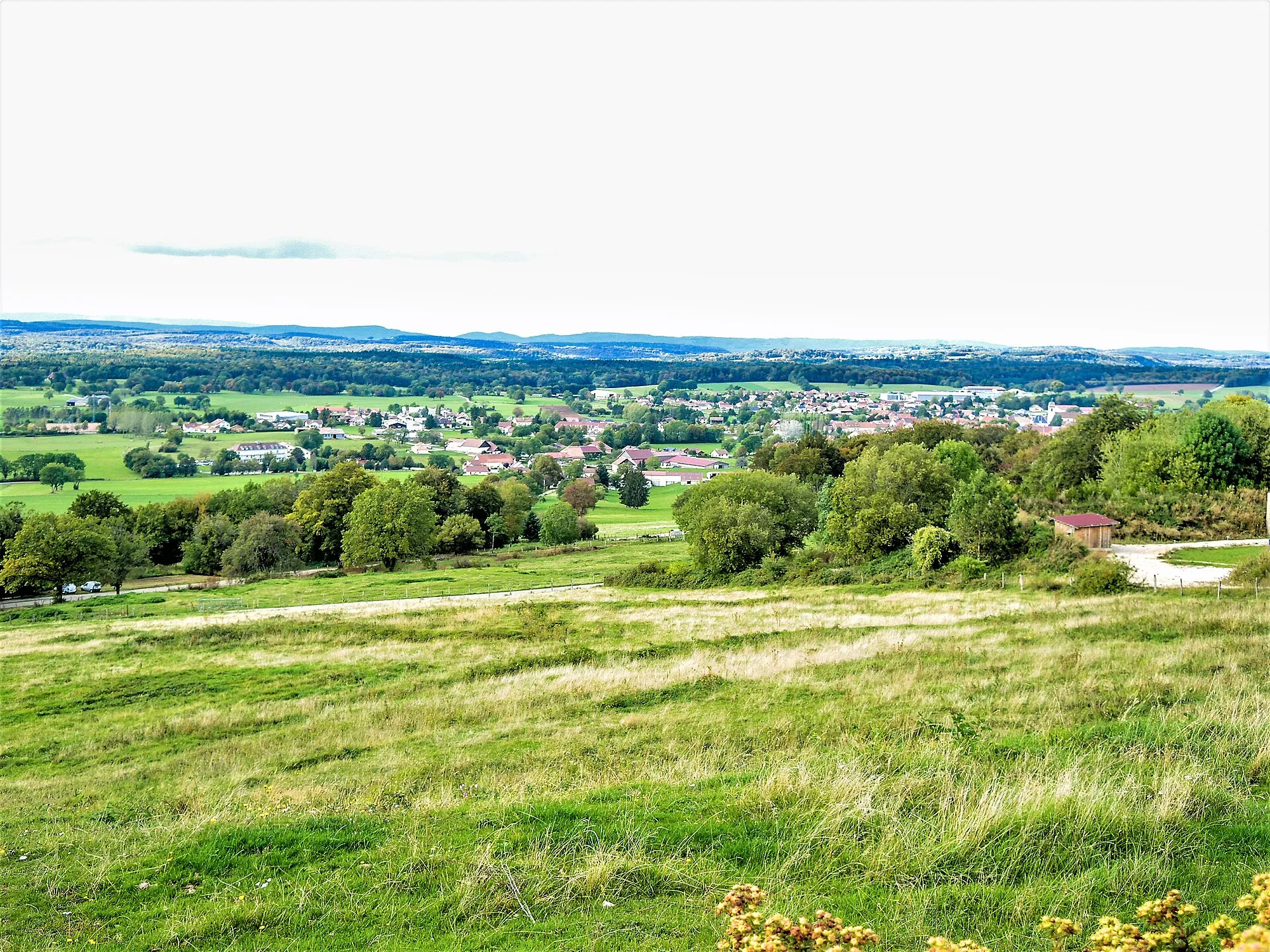 Le plateau de Vercel vu depuis le belvédère de la Vierge-du-Mont